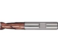 Fraise à rainurer DIN 6527 L, type N, longueur nominale 8 mm, longueur utile 25 mm, VHM TiAlN DIN 6535 HB, nombre de dents : 2