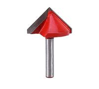 Fraise à Rainurer en Acier Tungstène CNC Fraise en V 90 Degrés Tige de 6 mm Diamètre de 32 mm Pour Fabrication de Panneaux 3D Rouge