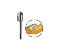Dremel Fraise à défoncer HSS 640 – Rainure en V Ø 6,4 mm pour bois
