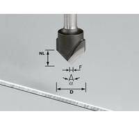 Festool Fraise à rainurer en V HW S8 D18-90° – queue de 8 mm – Alu – 491444