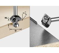 Festool Plaquettes réversibles pour fraise à chanfreiner S8 HW 45° D27 12x12 KL Quantité:1