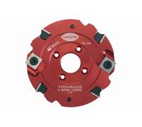 Fraise à rainurer LAMELLO avec plaquettes amovibles, HW, Ø100×8×Ø22 mm, Z4 + V4 - 4 trous - pour Clamex S-18 - 132108