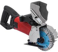 Fraise à rainures pour murs de 2800W avec laser - Rabot pour murs pour béton, bois et autres matériaux - Inclut 5 lames diamantées et accessoires