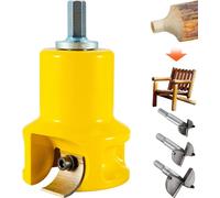Fraise à tenon, diamètre 38 mm, fraise haut de gamme en aluminium et acier pour meubles en bois, avec deux lames incurvées et vis à bouton, kit Home Master, outil de menuiserie professionnel pour les