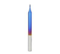 Fraise à tige de 4mm, 2 cannelures, Micro fraise à bout plat, en carbure de tungstène de 0.2 à 0.9mm, mèche de routeur CNC, outil de fraisage à revêtement TiCN(Nano Blue Coated,0.3xD4x0.6x50L)