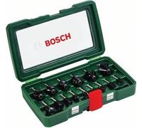 Fraise au carbure BOSCH, 15 pièces, Queue 8mm, Tungstène, Coffret Bois, 320 x 99 x 20 mm