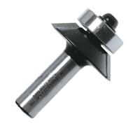 Fraise carbure 2 coupe chanfrein guide à bille Queue 8mm Angle 45° D28 LEMAN