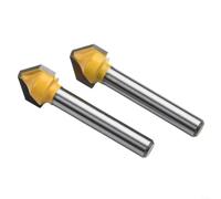 Fraise Carbure 90° V Queue 6mm pour bois 2pcs Fraise Carbure | Carbure , queue 6mm, nette éclats, pour idéal pour bois MDF, lot de 2