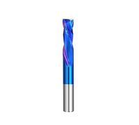 Fraise CNC à tige haut et bas de 3.175/4/6/6,35mm, revêtement Nano bleu, mèche de routeur à 2 cannelures en carbure(6.35x6.35x15x50)