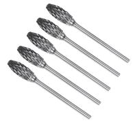 Fraise conique rotative, arbre de 3/32", diamètre de 6 mm, outil en forme de H à double tranchant - coffret de 5 pièces