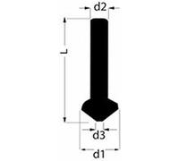 Fraise conique RUKO 102277 3,5-20,5 mm DIN 335 Acier rapide (AR) 90º Forme en C
