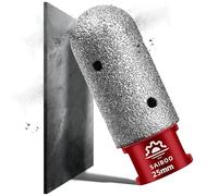 Fraise Diamantée 25mm pour Agrandir Meuler et Façonner les Trous Existants dans Carrelage Porcelaine Céramique Marbre Granit Maçonnerie Pierre Comptoirs Fraise Diamantée à Doigt （M14 Filetage）