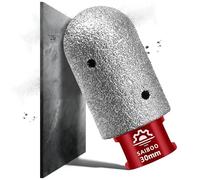 Fraise Diamantée 30mm pour Agrandir Meuler et Façonner les Trous Existants dans Carrelage Porcelaine Céramique Marbre Granit Maçonnerie Pierre Comptoirs Fraise Diamantée à Doigt （M14 Filetage）
