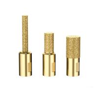 Fraise droite pour m10 10mm brasée pour sous pour vide Fraise(15mm) | pour m10 fileté, 6mm diamètre, pour idéal pour carrelage, marbre, précise éclats