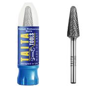 Fraise en carbure de tungstène, diamètre de 1/4 de pouce, à double tranchant, pour les meuleuses, avec mallette