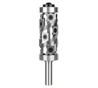 Fraise pour bois - Fraise de dégauchissement - Ø 12,7 mm - Avec guide supérieur et inférieur - Plaques de coupe en carbure de tungstène - Pour utilisation avec des gabarits - 1 pièce
