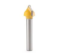 Fraise pour chanfreiner les bords, 5 pièces 6-8mm 90-135 degrés en forme de V tête plate chanfrein CNC routeur for fente coupe du bois(108V-S8.0-D12.7-2.3)