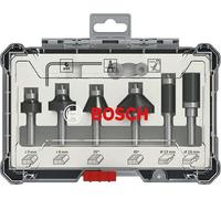 Fraise pour Défonceuse BOSCH PROFESSIONAL, 6 Pièces, Queue 8 mm, Carbure, Bois Tendre et Dur, Coffret 2607017469