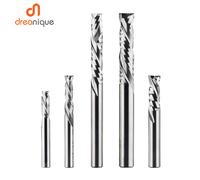 Fraise pour le travail du bois, coupe haut et bas, 2 cannelures, outil de fraisage en carbure en spirale, routeur CNC, fraises à Compression pour bois