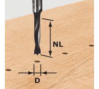 Festool Fraise pour tourillons HW S8 D8/30 Z - queue de 8 mm - longueur totale 53,5 mm - 491068