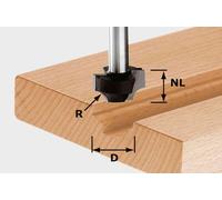 Festool Fraise à quart de rond HW tige 8 mm HW S8 D23/R6