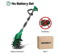 Fraise rotative électrique pour jardin - Cultivateur et scarificateur sans fil - 1600 W - 800 tr/min - Compatible avec batterie 21 V - Sans batterie