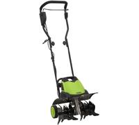 Fraise rotative électrique pour jardin, équipée de 6 lames en acier, moteur de 1500W. Motoculteur pour préparer le sol, avec une largeur de travail de 45,5 cm et une profondeur de 24 cm, idéal pour le