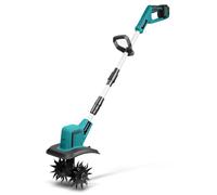 Fraise rotative électrique pour jardin - Motobineuse à batterie pour le travail du sol - Moteur sans balais 21V - 1500W - Largeur de travail 20 cm, profondeur 15 cm - Ne comprend pas la batterie