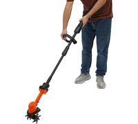 Fraise rotative électrique sans fil, 21V, motobineuse à batterie avec 4 lames, 235 tours/minute, largeur et profondeur de travail de 10 cm, fraise rotative légère pour jardin, idéale pour creuser, dés