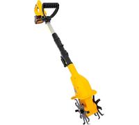 Fraise rotative électrique sans fil pour le jardin, avec batterie 20V et chargeur. Motoculteur avec 250 tours par minute et une profondeur de travail de 25 cm. Poignée réglable. Fraise rotative compac