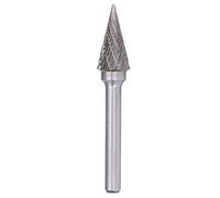 Fraise rotative en carbure Yg8, 2 embouts de meuleuse en forme de cône pointu, tige de 6 mm, outil de meulage Mx1225 pour l'ébavurage de gravure sur bois et métal