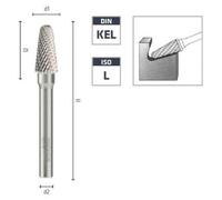 Fraise Rotative HM Tige Cylindrique Forme Bout Arrondi - Fontes, Aciers D. 16 x Lt. 75 x Lu. 30 x Q. 6 mm - Diamwood