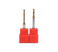 Fraise sphérique à gorge profonde col long HRC55 2 cannelures | For un façonnage CNC de précision à rainures profondes et étroites(R0.3x12LxD4x50L)