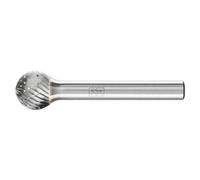 Fraise sur tige de 6 mm, en carbure, forme sphérique KUD, denture 3 PLUS, Forme : KUD 1210, Ø de la tête 12 mm, Long. de tête 10,8 mm