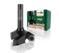 Fraiser Tornado - fraise à surfacer bois 60 mm, queue 12 mm, avec 3 plaquettes en carbure 12 mm - pour grandes surfaces, bords et rainures - pour défonceuse et CNC