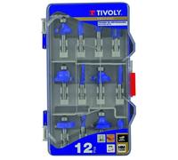Tivoly Fraises de défonceuse formes assorties Technic - queue Ø 8 mm - Carbure - Coffret 12