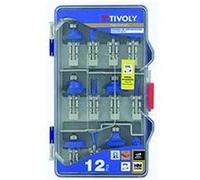 Tivoly XT606470005 Coffret 12pcs Fraises de Défonceuses formes assorties Queue 6mm