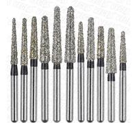 Fraises dentaires en diamant Extra grossières de Type TR, fraises Standard pour dentisterie, outils de dentiste FG, fraise à grande vitesse 1.6mm 10 pièces TF-15B 10PCS