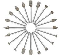 Fraises Diamant, 20Pcs Fraise Rotative Diamant (Foret/Tête/Pointe Diamantée) avec 3mm Tige pour Dremel Outil Rotatif (Meulage, Poli