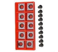 Fraises d'insertion en carbure, 14 x 14 x 2 mm, lames de rabot réversibles à 30 degrés pour le travail du bois, MDF, HDF, contreplaqué, ensemble d'outils