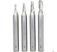 Fraises droites PROXXON 24610 - Diamètre 2-5mm - Acier HSS - Coffret bois - Axe 6mm