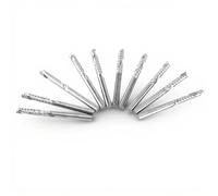 Fraises En Bout, 10Pcs Fraises à Queue Droite Cutter Cnc Set D'outils 3.175Mm Diamètre 22Mm Longueur Pour Bois Aluminium Acier