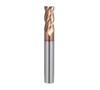 Fraises en bout de carbure CNC à tige HRC50 55 65 8mm 10mm, 2 3 4 cannelures, Machine en tungstène, outils de fraisage, siège de n métal, mèche de routeur(D10xd10x100,HRC55 4Fluts)