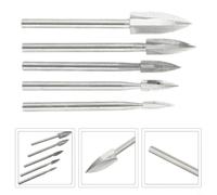 Fraises Rotatives 5 Tailles 3-8mm pour Sculpture pour bois Fraises | Acier rapide pour durable, 5 tailles variées, finition lisse, compatible outils rotatifs, pour idéal gravure détaillée