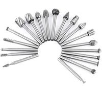 Fraises Rotatives, APlus 20Pcs Acier au Tungstène Fraisage HSS Fraise Bois Outil de Routage du Bois avec 1/8 '' 3mm Tige pour Accessoires Outil Rotatif pour Bricolage Menuiserie, Gravure, Perçage