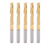 Fraises Spiralées 5pcs, Acier Haute Vitesse Revêtement Titane, 4mm x 28mm - Découpe Précise Non - Ferreux, Longue Durée, Usage CNC