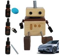 Fraiseurs D'air De Voiture - Robot En Bois Diffuseur D'huile De Parfum Automobile | Rafraîchissement Avec Parfum | Rassisseur D'air Pour Voiture, Décoration Intérieure Pour Véhicule Accessoires De Tab