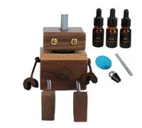 Fraiseurs D'air De Voiture - Robot En Bois Diffuseur D'huile De Parfum Automobile | Rafraîchissement Avec Parfum | Rassisseur D'air Pour Voiture, Décoration Intérieure Pour Véhicule Accessoires De Tab