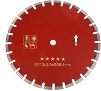 Fraiseuse à béton électrique, moteur 4000 W, capot de protection réglable, rouge