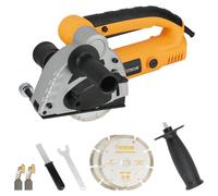 Fraiseuse à rainures de 125 mm, 1500 W, 8500 tr/min, 2 disques diamantés, démarrage progressif